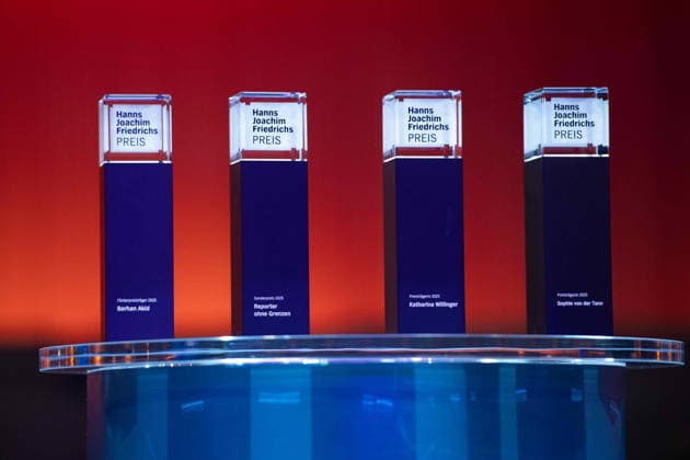 The Hanns Joachim Friedrichs Prize, feature, symbol photo, marginal motif, Hanns Joachim Friedrichs Prize 2025, award ceremony on 04 12 2025, in Cologne