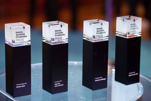 The Hanns Joachim Friedrichs Prize, feature, symbol photo, marginal motif, Hanns Joachim Friedrichs Prize 2025, award ceremony on 04 12 2025, in Cologne
