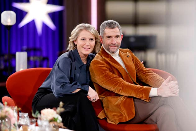 Presenter Susan Link and presenter Micky Beisenherz at the recording of the WDR talk show Kölner Treff in WDR Studio BS 3 Cologne, 06 11 2025 NRW Germany Copyright: xChristophxHardtx