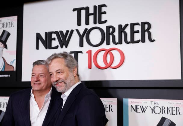 Ted Sarandos and Judd Apatow arrive on the red carpet at Netflix s The New Yorker At 100 New York Screening at The Paris Theatre in New York City on Thursday, December 4, 2025.  NYP20251204163 JOHNxANGELILLO