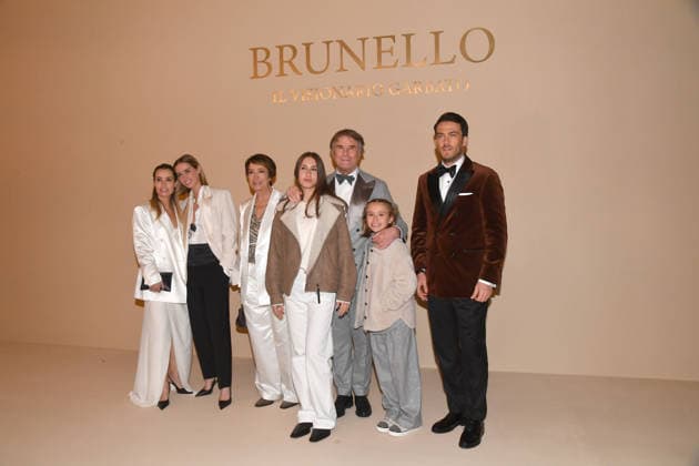 Rome, Cinecitta Studios Premiere of the Film Brunello Il Visionario Garbato , In the photo: Brunello Cucinelli with his family  Copyright: xVincenzoxLandix xipa-agency.netx xVincenzoxLandix IPA_Agency_IPA68756462