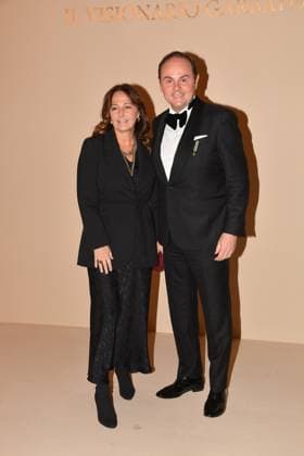 Rome, Cinecitta Studios Premiere of the Film Brunello Il Visionario Garbato , In the photo: Matteo Lunelli Valentina Lunelli  Copyright: xVincenzoxLandix xipa-agency.netx xVincenzoxLandix IPA_Agency_IPA68756862