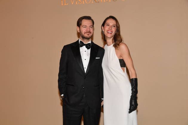 Rome, Cinecitta Studios Premiere of the Film Brunello Il Visionario Garbato , In the photo: Alessandro Cattelan Ludovica Sauer  Copyright: xVincenzoxLandix xipa-agency.netx xVincenzoxLandix IPA_Agency_IPA68756680