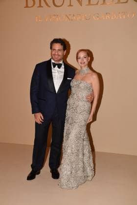 Rome, Cinecitta Studios Premiere of the Film Brunello Il Visionario Garbato , In the photo: Jessica Chastain Edgar Ramirez  Copyright: xVincenzoxLandix xipa-agency.netx xVincenzoxLandix IPA_Agency_IPA68756854