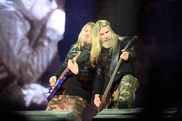 Sabaton Perform at O2 Arena, London Guitarist Thorbjörn Englund and Bassist Pär Sundström of Swedish power metal band Sabaton and Napoleon Bonaparte played by Raphael Lecat performs at O2 Arena, London, England, UK on Thursday 4 December 2025 as part of their The Legendary Tour ., Credit:Justin Ng Avalon UK, England, London, O2 Arena  Copyright: xJustinxNgx xAvalonx 1056612014