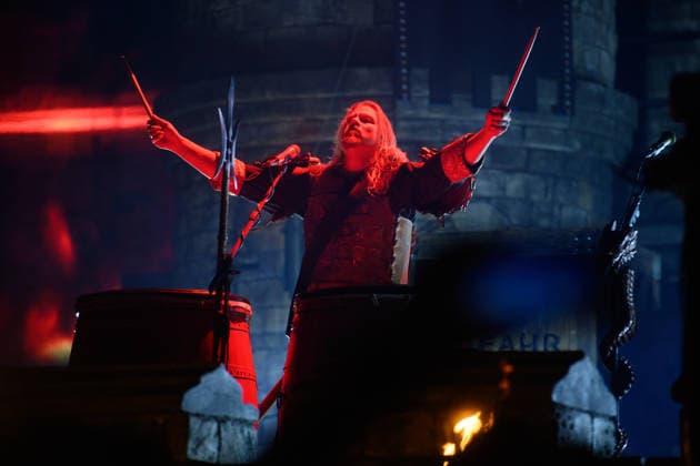 Sabaton Perform at O2 Arena, London Guitarist Thorbjörn Englund of Swedish power metal band Sabaton and Napoleon Bonaparte played by Raphael Lecat performs at O2 Arena, London, England, UK on Thursday 4 December 2025 as part of their The Legendary Tour ., Credit:Justin Ng Avalon UK, England, London, O2 Arena  Copyright: xJustinxNgx xAvalonx 1056612020