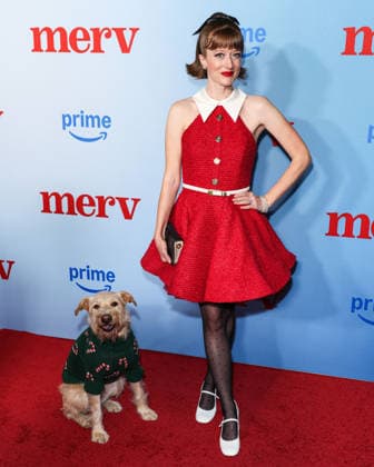 Los Angeles Special Screening Of Amazon Prime Video s Merv CULVER CITY, LOS ANGELES, CALIFORNIA, USA - DECEMBER 04: Gus the Dog and American actress Victoria Blade arrive at the Los Angeles Special Screening Of Amazon Prime Video s Merv held at The Culver Theater on December 4, 2025 in Culver City, Los Angeles, California, United States., Credit:Xavier Collin Avalon United States, California, Culver City, The Culver Theater Copyright: xXavierxCollinx xAvalonx 1056628486