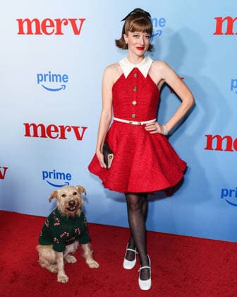 Los Angeles Special Screening Of Amazon Prime Video s Merv CULVER CITY, LOS ANGELES, CALIFORNIA, USA - DECEMBER 04: Gus the Dog and American actress Victoria Blade arrive at the Los Angeles Special Screening Of Amazon Prime Video s Merv held at The Culver Theater on December 4, 2025 in Culver City, Los Angeles, California, United States., Credit:Xavier Collin Avalon United States, California, Culver City, The Culver Theater Copyright: xXavierxCollinx xAvalonx 1056628508