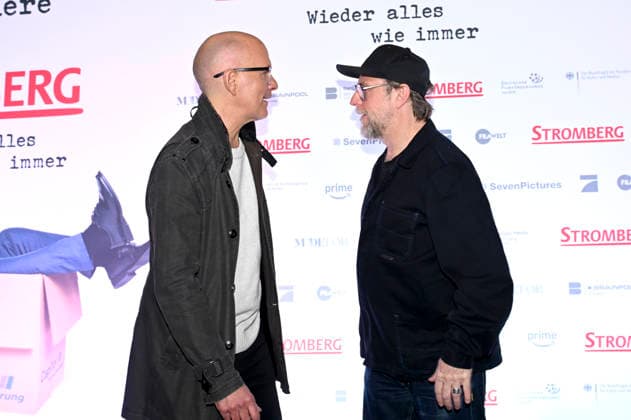 Christoph Maria Herbst and Bjarne Mädel at the fan premiere of the movie Stromberg Again everything as usual at Cinedom Cologne, 04 12 2025 Foto:xC.xAdolph xFuturexImagex stromberg_koeln_5222