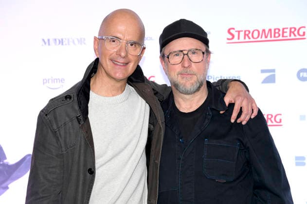 Christoph Maria Herbst and Bjarne Mädel at the fan premiere of the movie Stromberg Again everything as usual at Cinedom Cologne, 04 12 2025 Foto:xC.xAdolph xFuturexImagex stromberg_koeln_5224