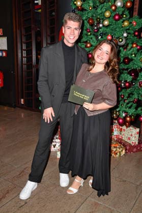 Maximilian Seitz and Ronja Forcher at the 2 Kindeswohl Berlin Charity Gala 2025 at the Hotel Pullman Berlin Schweizerhof in Berlin 04 12 2025