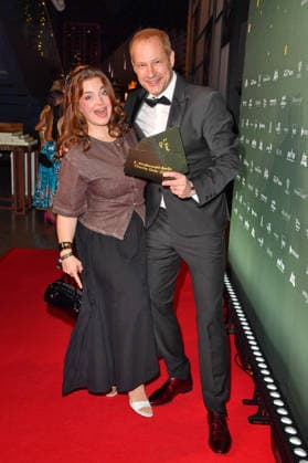 Ronja Forcher and Tim Niedernolte at the 2 Kindeswohl Berlin Charity Gala 2025 at the Hotel Pullman Berlin Schweizerhof in Berlin 04 12 2025