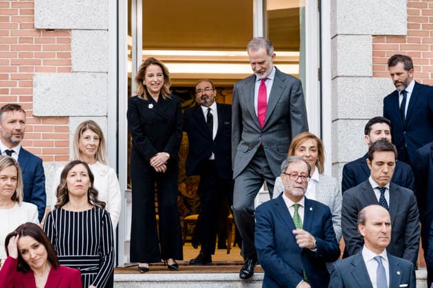 The King receives in audience the Board of Trustees of the Camilo José Cela University King Felipe VI receives in audience a representation of the Board of Trustees of the Camilo José Cela University, at La Zarzuela Palace, on December 5, 2025, in Madrid Spain The audience takes place on the occasion of the 25th anniversary of the Camilo José Cela University, which was founded in 2000 The Board of Trustees of the Camilo José Cela University is responsible for overseeing and guiding the institution in its operation and development and is composed of prominent members from various fields 05 DECEMBER 2025 AUDIENCE Carlos Lujá Madrid Madrid Spain  Copyright: xCarlosxLujanx 7149585
