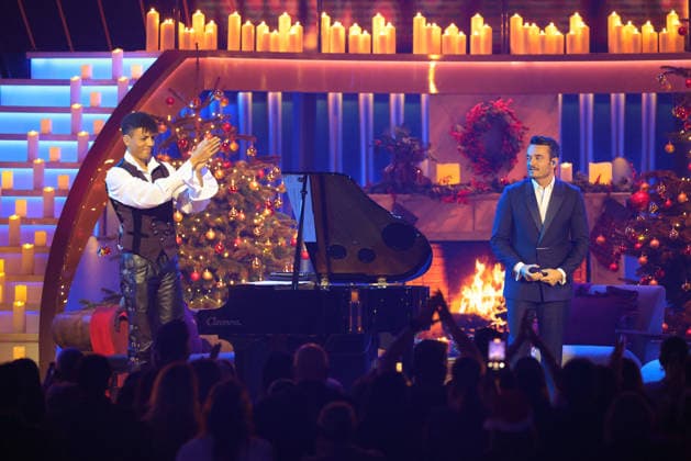 The Great Christmas Show 2025 Presenter Giovanni Zarrella with Louis Philippson Pianist and Opus Klassik Winner 2025 The Great Christmas Show presented by Giovanni Zarrella ZDF Live broadcast from 04 12 2025 in the Baden Arena Offenburg Offenburg, Baden Württemberg, Germany