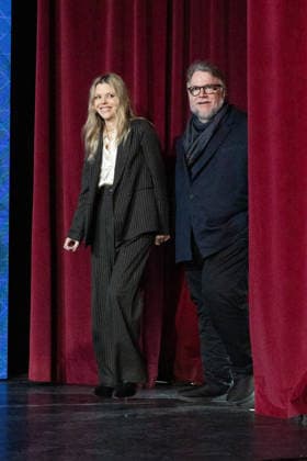 22nd Marrakech International Film Festival Day 7 nb Guillermo Del Toro with his wife Kim Morgan attends the Conversation With Guillermo Del Toro session during day 7 of the 22nd Marrakech International Film Festival on December 05, 2025 in Marrakech, Maroc. Photo by Nasser Berzane ABACAPRESS.COM Marrakech  Copyright: xBerzanexNasser ABACAx