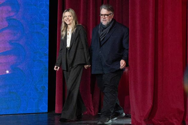 22nd Marrakech International Film Festival Day 7 nb Guillermo Del Toro with his wife Kim Morgan attends the Conversation With Guillermo Del Toro session during day 7 of the 22nd Marrakech International Film Festival on December 05, 2025 in Marrakech, Maroc. Photo by Nasser Berzane ABACAPRESS.COM Marrakech  Copyright: xBerzanexNasser ABACAx