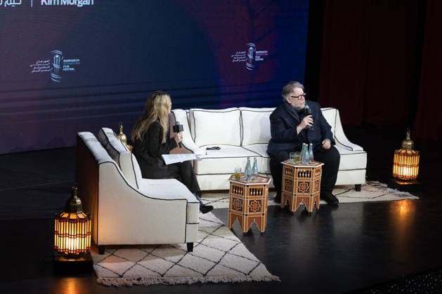 22nd Marrakech International Film Festival Day 7 nb Guillermo Del Toro with his wife Kim Morgan attends the Conversation With Guillermo Del Toro session during day 7 of the 22nd Marrakech International Film Festival on December 05, 2025 in Marrakech, Maroc. Photo by Nasser Berzane ABACAPRESS.COM Marrakech  Copyright: xBerzanexNasser ABACAx