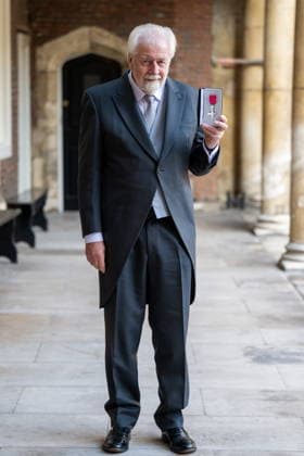 Investitures Kenneth Griffiths OBE Volunteer. For services to the community in Haslemere, Surrey. St James Palace, London 5th December 2025, Credit:Tony Kershaw SWNS Avalon  Copyright: xTonyxKershawx xSWNSx xAvalonx 1056706309
