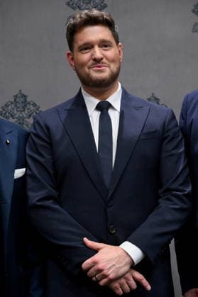 December 5, 2025, Vatican City, Rome, Vatican: Press conference for the Concert with the Poor. Pictured: Michael BublÃ Vatican City, Dec 5th, 2025 Vatican City Vatican  - ZUMAa289 20251205_zia_a289_099 Copyright: xMariaxLauraxAntonelli Agfx