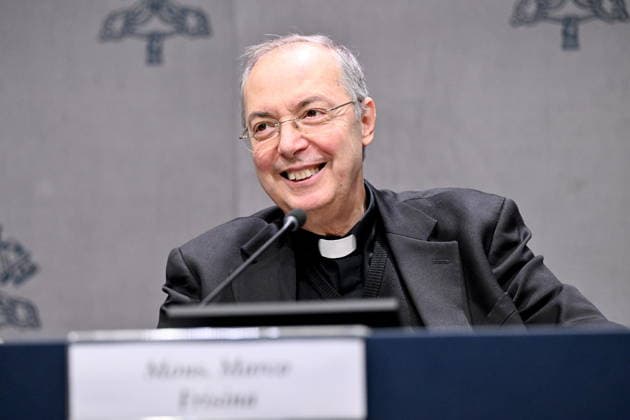 December 5, 2025, Vatican City, Rome, Vatican: Press conference for the Concert with the Poor. Pictured is Don Marco Frisina. Vatican City, Dec 5th, 2025 Vatican City Vatican  - ZUMAa289 20251205_zia_a289_109 Copyright: xMariaxLauraxAntonelli Agfx