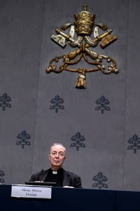 December 5, 2025, Vatican City, Rome, Vatican: Press conference for the Concert with the Poor. Pictured is Don Marco Frisina. Vatican City, Dec 5th, 2025 Vatican City Vatican  - ZUMAa289 20251205_zia_a289_112 Copyright: xMariaxLauraxAntonelli Agfx