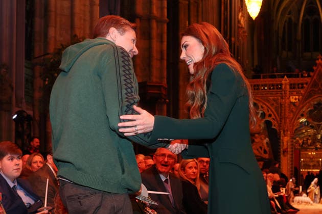 Members Of The Royal Family Attend The Together At Christmas Carol Service LONDON, ENGLAND - DECEMBER 05: Professor Green speaks with Catherine, Princess of Wales at the Together At Christmas Carol Service at Westminster Abbey on December 05, 2025 in London, England. Led by The Princess and supported by The Royal Foundation, the annual event offered a chance to pause and reflect on the values of love, compassion, and the connections we share. The service also highlighted remarkable individuals from across the UK who have demonstrated extraordinary kindness, empathy, and support within their communities., Credit:Chris Jackson Avalon United Kingdom, England, London, Westminster Abbey Copyright: xChrisxJacksonx xAvalonx 1056773214