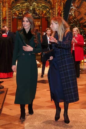 Members Of The Royal Family Attend The Together At Christmas Carol Service LONDON, ENGLAND - DECEMBER 05: Catherine, Princess of Wales (L) attends the Together At Christmas Carol Service at Westminster Abbey on December 05, 2025 in London, England. Led by The Princess and supported by The Royal Foundation, the annual event offered a chance to pause and reflect on the values of love, compassion, and the connections we share. The service also highlighted remarkable individuals from across the UK who have demonstrated extraordinary kindness, empathy, and support within their communities., Credit:Chris Jackson Avalon United Kingdom, England, London, Westminster Abbey Copyright: xChrisxJacksonx xAvalonx 1056773274