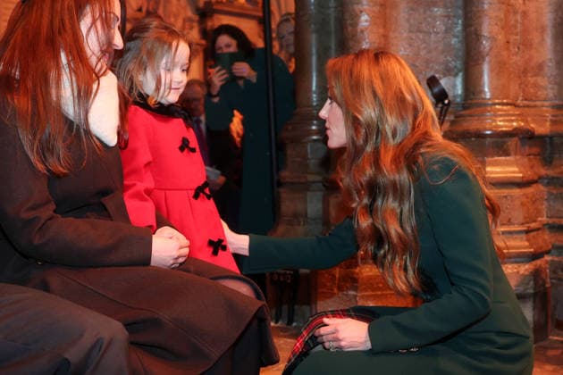 Members Of The Royal Family Attend The Together At Christmas Carol Service LONDON, ENGLAND - DECEMBER 05: Catherine, Princess of Wales speaks with guests at the Together At Christmas Carol Service at Westminster Abbey on December 05, 2025 in London, England. Led by The Princess and supported by The Royal Foundation, the annual event offered a chance to pause and reflect on the values of love, compassion, and the connections we share. The service also highlighted remarkable individuals from across the UK who have demonstrated extraordinary kindness, empathy, and support within their communities., Credit:Chris Jackson Avalon United Kingdom, England, London, Westminster Abbey Copyright: xChrisxJacksonx xAvalonx 1056773509