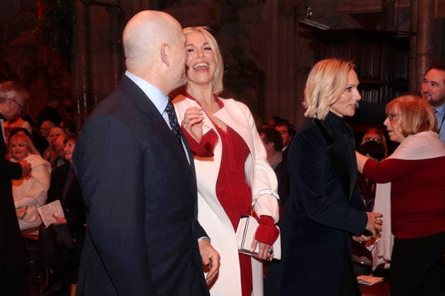 Members Of The Royal Family Attend The Together At Christmas Carol Service LONDON, ENGLAND - DECEMBER 05: Mike Tindall, Hannah Waddingham and Zara Tindall attend the Together At Christmas Carol Service at Westminster Abbey on December 05, 2025 in London, England. Led by The Princess and supported by The Royal Foundation, the annual event offered a chance to pause and reflect on the values of love, compassion, and the connections we share. The service also highlighted remarkable individuals from across the UK who have demonstrated extraordinary kindness, empathy, and support within their communities., Credit:Chris Jackson Avalon United Kingdom, England, London, Westminster Abbey Copyright: xChrisxJacksonx xAvalonx 1056773556
