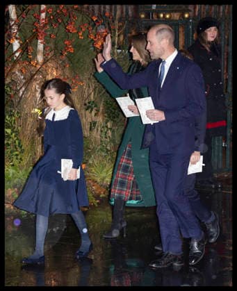 . 05 12 2025. London, United Kingdom. Prince William , Kate Middleton and Princess Charlotte leaving the Together at Christmas carol service at Westminster Abbey in London.  xStephenxLockx xi-Imagesx IIM-26438-0031
