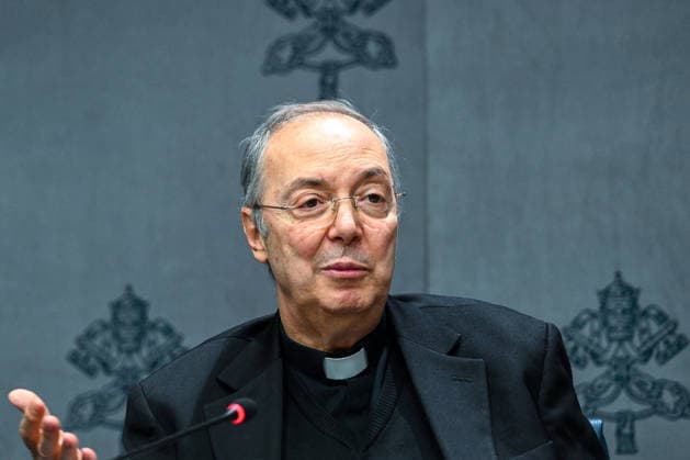 ITALY - PRESS CONFERENCE IN OCCASIONE DELLA PRESENTAZIONE DEL CONCERTO PER I POVERI AT THE VATICAN - 2025 12 5 Italy, Rome, Vatican, 2025 12 5. Don Marco Frisina during a Press conference for the Concert with the Poor. at the Vatican. Pictured are da sinista Don marco Frisina ,Serena Autieri, Michael Steven Bublé and Gualtiero Ventura EDITORIAL USE ONLY - NO BOOKS Copyright: xALESSIAxGIULIANIx