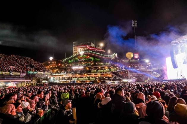 04 12 2025, Schladming, AUT, On the road in Styria, Ski Opening 2025, Press conference, in the picture Backstreet Boys, Feature, Overview, Planai Stadium,