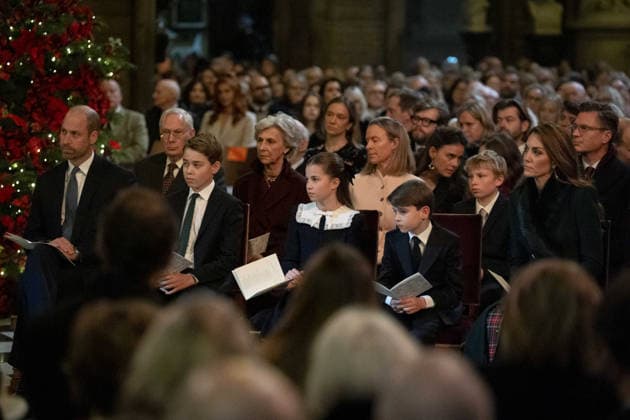Together At Christmas carol service 2025 The Prince of Wales, Prince George, Princess Charlotte, Prince Louis and the Princess of Wales during the Together At Christmas carol service at Westminster Abbey in London. Picture date: Friday December 5, 2025., Credit:Aaron Chown Avalon UK, London  Copyright: xAaronxChownx xAvalonx 1056828213