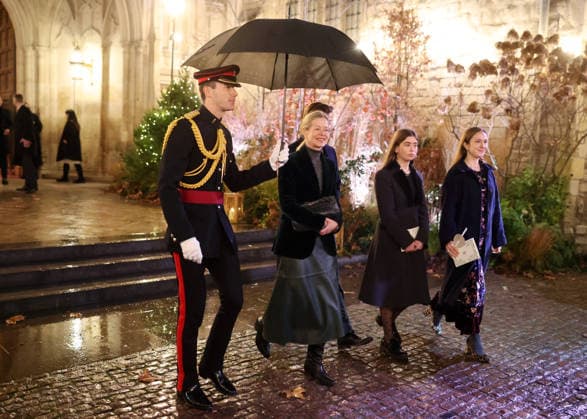 Members Of The Royal Family Attend The Together At Christmas Carol Service LONDON, ENGLAND - DECEMBER 05: Lady Helen Taylor, Lady Estella Taylor and Lady Marina Charlotte Windsor attend the Together At Christmas Carol Service at Westminster Abbey on December 05, 2025 in London, England. Led by The Princess and supported by The Royal Foundation, the annual event offered a chance to pause and reflect on the values of love, compassion, and the connections we share. The service also highlighted remarkable individuals from across the UK who have demonstrated extraordinary kindness, empathy, and support within their communities., Credit:Chris Jackson Avalon United Kingdom, England, London, Westminster Abbey  Copyright: xChrisxJacksonx xAvalonx 1056828465