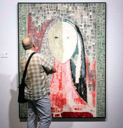 December 05, 2025 - Miami Beach, Florida, USA - An untitled work by artist Roberto Diago at the 2025 Art Basel Miami Beach. Miami Beach USA - ZUMAce6_ 20251205_zaf_ce6_013 Copyright: xBrianxCahnx