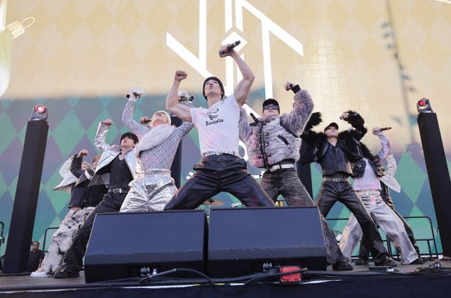 iHeartRadio 102.7 KIIS FM s Jingle Ball 2025 - Pre-Show Village Keigo Sato, Junki Kono, Syoya Kimata, Sho Yonashiro, Sukai Kinjo, Takumi Kawanishi, Ren Kawashiri, Issei Mamehara, Ruki Shiroiwa of JO1 perform at iHeartRadio 102.7 KIIS FM s Jingle Ball 2025 Presented by Capital One - Pre-Show at Intuit Dome on December 05, 2025 in Los Angeles, California. Inglewood INTUIT DOME California USA Copyright: xCraSH imageSPACEx