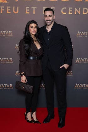 Avatar: Fire And Ash European Premiere Guest and VIP - Paris AJ Brazilian content creator Louana Franco Silva and French former football player Adil Rami attends the Avatar: Fire And Ash European Premiere on December 5, 2025 at the Seine Musicale in Boulogne-Billancourt, near Paris, France. Photo by Alexis Jumeau ABACAPRESS.COM Paris France  Copyright: xJumeauxAlexis ABACAx