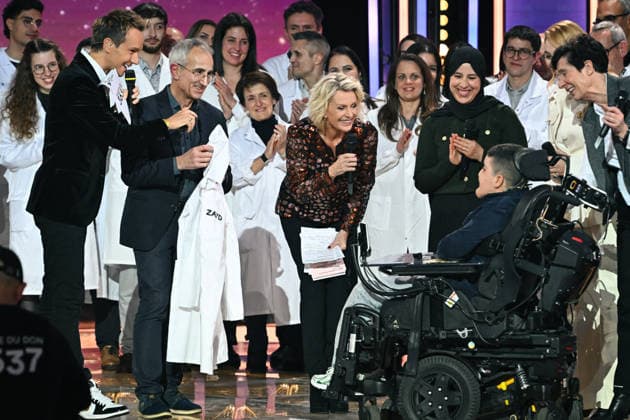 The Telethon show in Paris FA Researcher Serge Braun speaks during the Telethon show on France Television in Paris on December 5, 2025. Photo by Firas Abdullah ABACAPRESS.COM Paris Ile-de-France France  Copyright: xAbdullahxFiras ABACAx
