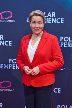 Franziska Giffey Opening of the exhibition POLAR EXPERIENCE The immersive exhibition about the Arctic and Antarctic in the Arena Berlin on 05 12 2025 Opening Polar Experience