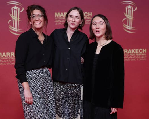 L R Agnes Corbera, Lucía Alenar Iglesias and Zoe Stein attend the red carpet during day Eight of the 22nd Marrakech International Film Festival Marrakech, Morocco 05 12 2025 451297 2025 12 05 MARRAKECH Morocco  Copyright: xRomualdxMeigneuxx xStarfacex STAR_451297_072