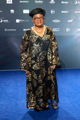 Ngozi Okonjo Iweala at the presentation of the 18 German Sustainability Award 2025 at the Maritim Hotel Düsseldorf, 05 12 2025 Foto:xR.xSchmiegeltx xFuturexImagex dnp0512_5267
