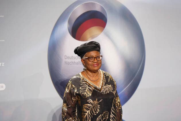 Ngozi Okonjo Iweala at the presentation of the 18 German Sustainability Award 2025 at the Maritim Hotel Düsseldorf, 05 12 2025 Foto:xR.xSchmiegeltx xFuturexImagex dnp0512_5276