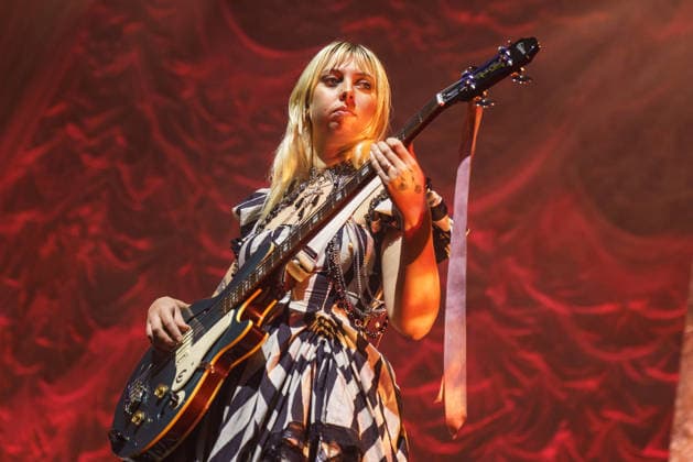 The Last Dinner Party performs in Brighton, UK Brighton, UK, The Last Dinner Party, Friday 5 December 2025 at Brighton Centre. Persons pictured: Georgia Davies bass guitar, vocals, Credit:Andy Sturmey Avalon United Kingdom  Copyright: xAndyxSturmeyx xAvalonx 1056863044