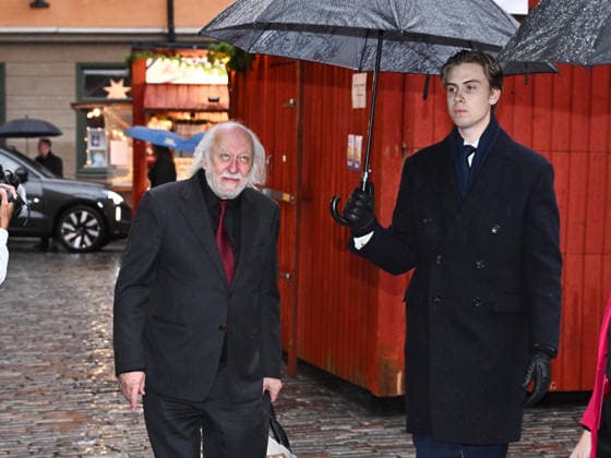 Laszlo Krasznahorkai, laureate in literature, arrives as the Nobel laureates will sign the Nobel Chairs at the Nobel Museum in Stockholm, Sweden, December 6, 2025 STOCKHOLM SWEDEN x10090x  Copyright: xClaudioxBresciani TTx NOBEL CHAIRS ARE SIGNED BY THE PRIZE WINNERS 38X3gT710XY