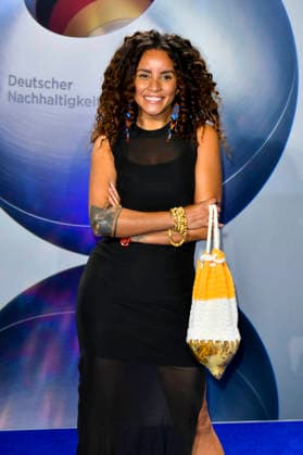 ABBduesseldorf Domitila Barros Miss Germany 2022 actress as a guest on the blue carpet at the 18th German Sustainability Award 2025 ceremony at the Maritim Hotel on 05 12 2025 NRW Germany