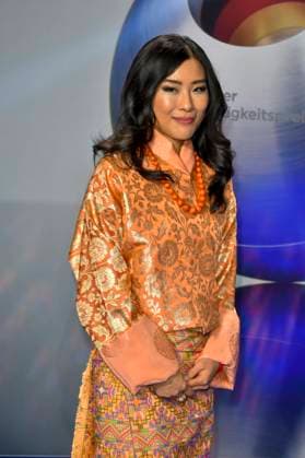 ABBduesseldorf H R H Princess Dechan Yangzom Wangchuck is the daughter of the fourth King of Bhutan Jigme Singye Wangchuck as a guest on the blue carpet at the 18th German Sustainability Award 2025 ceremony at the Maritim Hotel on 05 12 2025 NRW Germany