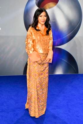 ABBduesseldorf H R H Princess Dechan Yangzom Wangchuck is the daughter of the fourth King of Bhutan Jigme Singye Wangchuck as a guest on the blue carpet at the 18th German Sustainability Award 2025 ceremony at the Maritim Hotel on 05 12 2025 NRW Germany