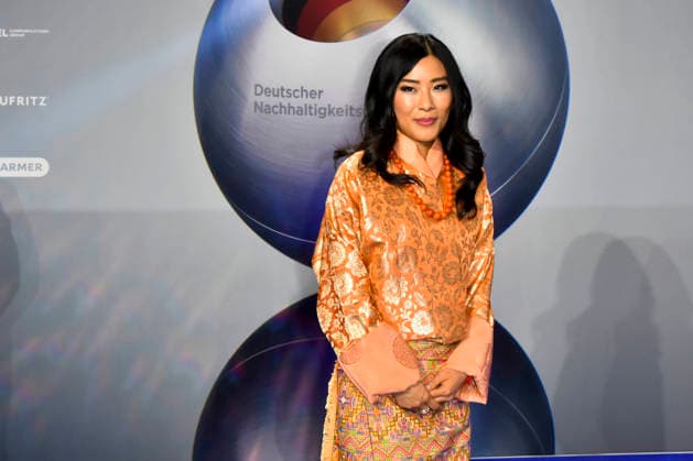 ABBduesseldorf H R H Princess Dechan Yangzom Wangchuck is the daughter of the fourth King of Bhutan Jigme Singye Wangchuck as a guest on the blue carpet at the 18th German Sustainability Award 2025 ceremony at the Maritim Hotel on 05 12 2025 NRW Germany