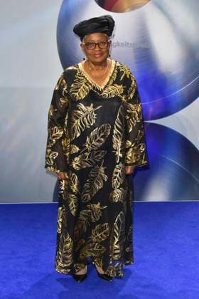 ABBduesseldorf Ngozi Okonjo Iweala is the seventh Director General of the WTO as a guest on the blue carpet at the 18th German Sustainability Award 2025 ceremony at the Maritim Hotel on 05 12 2025 NRW Germany