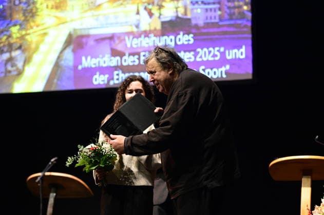 Matthias Eisenberg at the ceremony for the awarding of the Meridian of Honorary Office at the Gerhart Hauptmann Theater Görlitz Görlitz, 05 12 2025 Copyright: xMatthiasxWehnertx